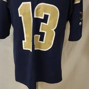 Rams Warner 13 シャツ ネイビー/ゴールド NFL アメフト ゲームシャツ 13 WARNER ロサンゼルスラムズrams
